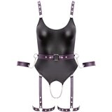 Cottelli otvoreni bondage body s lisicama (crna) | shoptok.hr