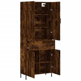  Visoka komoda dimljeni hrast 69,5x34x180 cm konstruiranog drva | shoptok.hr