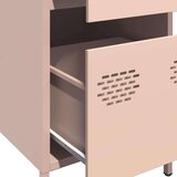 vidaXL Komoda roza 35x39x73,5 cm hladno valjano jeklo | Shoptok.si