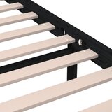  Okvir za krevet od masivne borovine crni 200 x 200 cm | shoptok.hr