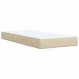  Okvir kreveta s oprugama i madrac krem 80x200 cm od tkanine | shoptok.hr
