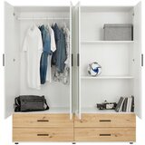 Mömax Kleiderschrank In Weiß/eichefarben | Shoptok.si