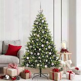 vidaXL Umjetna sklapa božićna jelka 300 LED-a Zelena 180 cm PVC i PE | shoptok.hr