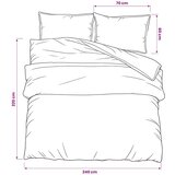  Set posteljine za poplun crni 240 x 220 cm pamučni | Eponuda.ba