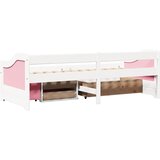  Dnevni krevet s 3 ladice bez madraca IRUN bijelo&roza 90x200 cm | Eponuda.com