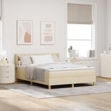  Krevet s opruga kutije s uzglavljem Krema 200 x 160 cm tkanina | shoptok.hr
