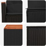 Set sofe 6 kom. Crna Poli Rattan i čelik | shoptok.hr