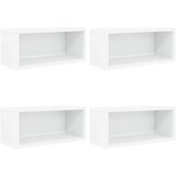  Stalak za CD-ove 4 kom. Bijela 40 x 17 x 17 cm | shoptok.hr
