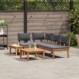  Sjedeća garnitura za vrt 4 pcs Smeđa i siva | shoptok.hr