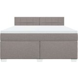 vidaXL Krevet s oprugama i madracem smeđesivi 180x200 cm tkanina | shoptok.hr
