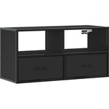 TV ormarić crni 80x31x39,5 cm Konstruirano drvo i metal | shoptok.hr