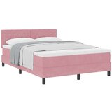 vidaXL Box Spring Postelja z Blazinjenjem Roza 160x200 cm Žamet, (22052856) | Shoptok.si