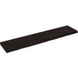 Maison Chic Stenska polica - Viseča Polica temno rjava 180x40x(2-6) cm trdna hrastovina, (21784740) Cene