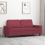vidaXL Dvosjed od tkanine crvena boja vina 140 cm | shoptok.hr