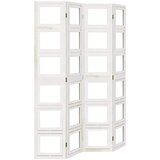  Sobna pregrada s 4 panela bijela od masivnog drva paulovnije 40 x 200 cm | Shoptok.si