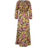 Dorothy Perkins Tall Obleka gorčica / svetlo zelena / roza / črna | Shoptok.si