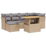  7-dijelni set vrtnih sofa od poliratana s jastucima bež | shoptok.hr