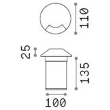 Ideal Lux - LED ugradna svetiljka za prilazne puteve ROCKET LED/3W/230V CRI 90 IP67 matni hrom | Eponuda.com