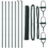 vidaXL Heksagonalna ograda Zelena 1x10 m Čelik, Stupovi za ograde 7 kom Zelena Ø32 mm 150 cm Galvanizirani čelik Cijene