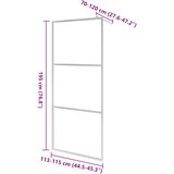 Pregrada za tuširanje s napola mutnim staklom ESG 115 x 195 cm | Shoptok.si