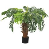 vidaXL Umetna palma cikas z loncem 90 cm zelena | Shoptok.si
