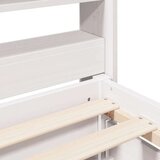 vidaXL Posteljni okvir brez vzmetnice bel 200x200 cm trdna borovina | Shoptok.si