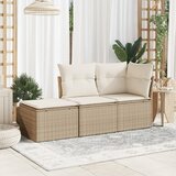  Vrtni tabure s jastukom bež 55 x 55 x 37 cm od poliratana | Eponuda.ba