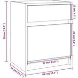  Nočna omarica 2 kosa črna 40x31x50 cm trdna borovina, (20733879) | Shoptok.si