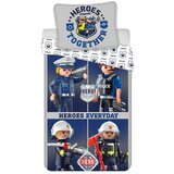 Jerry Fabrics Plava/siva pamučna dječja posteljina za krevet za jednu osobu 140x200 cm Playmobil – | shoptok.hr