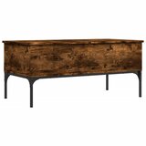 Furnova Klubska mizica dimljen hrast 100x50x45 cm inžen. les in kovina, (21915076) | Shoptok.si