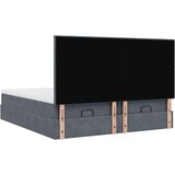 vidaXL Okvir kreveta s madracima tamnosivi 200x200cm baršunasti | shoptok.hr