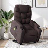 Maison Chic Električni masažni naslanjač - Relax naslanjač s funkcijo vstajanja temno rjav, (22061076) | Shoptok.si