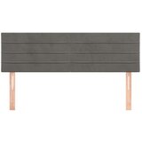  Posteljno vzglavje 2 kosa temno sivo 72x5x78/88 cm žamet, (20792709) | Shoptok.si