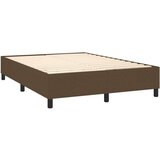  Box spring postelja z vzmetnico LED temno rjava 140x200cm blago, (20900801) | Shoptok.si