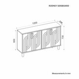 Hanah home Rodney Konzola, 120x73,6x29,6 cm, Antracit | Eponuda.ba