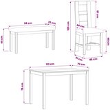  Blagovaonski set 4 kom. Siva Čvrsto Hrastovo Drvo | shoptok.hr