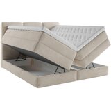 MID.YOU postelja boxspring 160 cm x 200 cm , les, tekstil, leseni material krem barve | Shoptok.si