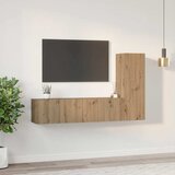  Set TV komoda 3 kom. Umjetnički hrast Konstruirano drvo Smeđa 60 x 30 x 30 cm | shoptok.hr