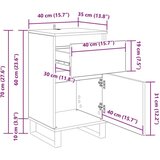 vidaXL Kreveta s ladicama Crni hrast 35 x 40 x 70 cm Konstruirano drvo | shoptok.hr