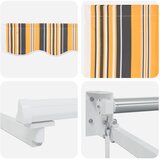 Ručna zlačivna tenda s LED diodama 2,5 x 2 m | shoptok.hr