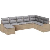  Set sofe 8 kom. Bež i svijetlo siva poliratan 289 x 179 x 85 cm | Shoptok.si