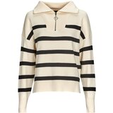 Vero_Moda Puloverji VMSABA STRIPE LS HIGHNECK BLOUSE GA NOOS Bež Cene