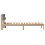  Okvir kreveta s uzglavljem Smeđa i svijetlo siva 100 x 200 cm | Eponuda.com