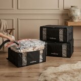 Compactor Črne vakuumske plastične škatle za shranjevanje v kompletu 3 ks 65x45x27 cm Black Edition – | Shoptok.si