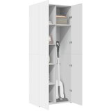  Visoka komoda bijela 70 x 42,5 x 185 cm od konstruiranog drva | Eponuda.com