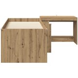 Krevet za djecu s visokim okvirom i stolom 2 kom. Hrast artisan | shoptok.hr