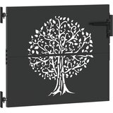  Vrtna vrata Crna 85 x 100 cm Čelik s praškastim premazom | shoptok.hr