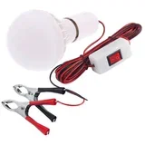 LED sijalka 12V 9W s krokodilčki za priklop na akumulator in stikalom