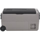  Prijenosni hladnjak s kotačima i adapterom crno-sivi 50 L PP/PE | shoptok.hr