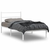  The Living Store Kovinski posteljni okvir z vzglavjem bel 100x200 cm - Posteljni Okvir, (21455229) | Shoptok.si